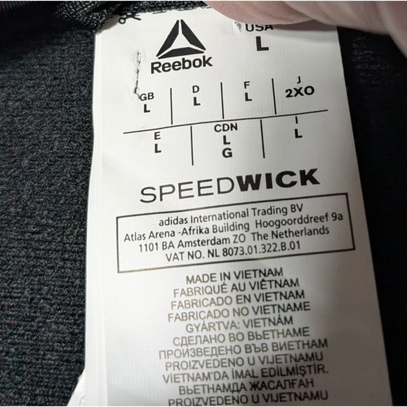 REEBOK TRAINING ESSENTIALS Men Large Black Linear Logo Track Jacket NEW READ - Picture 9 of 16